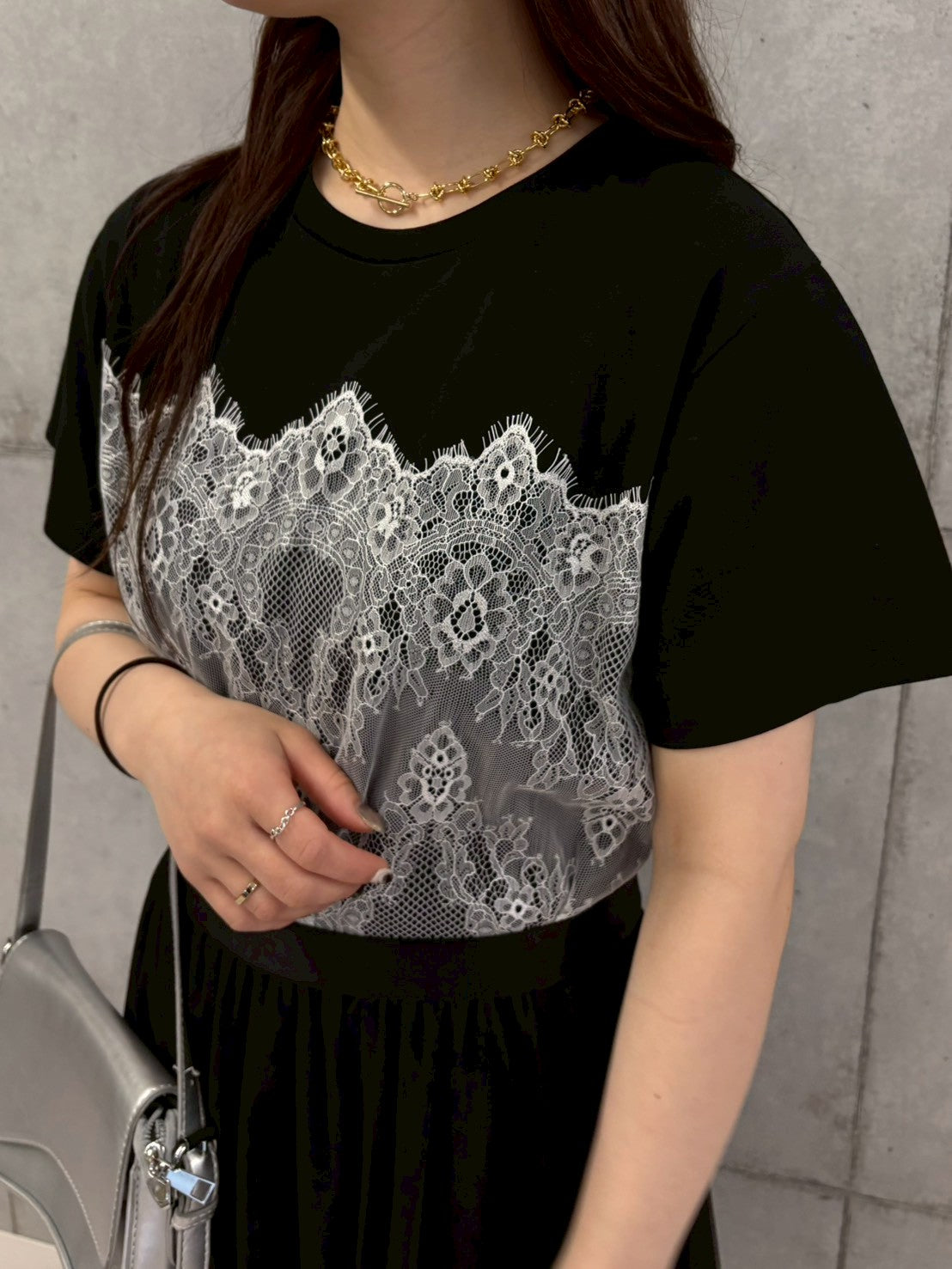 【再入荷】【ROSIEE】レースビスチェ風トップス/R830304