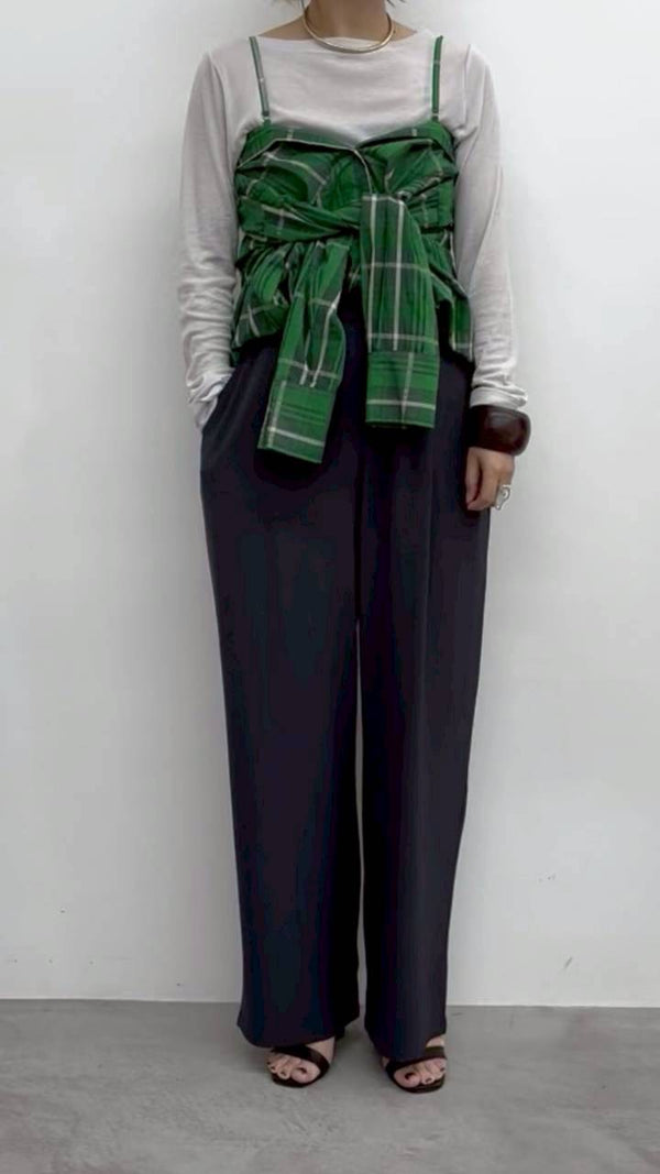 【CLOCHE】接触冷感タックパンツ/652-86517 612-86535 542-86518