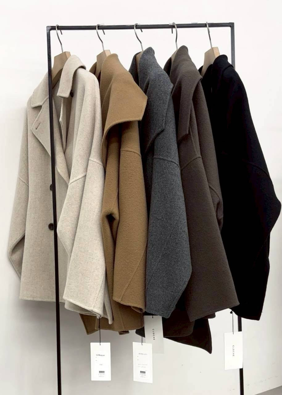 【CLOCHE】S140ダブルビーバーミドルPコート/652-84500