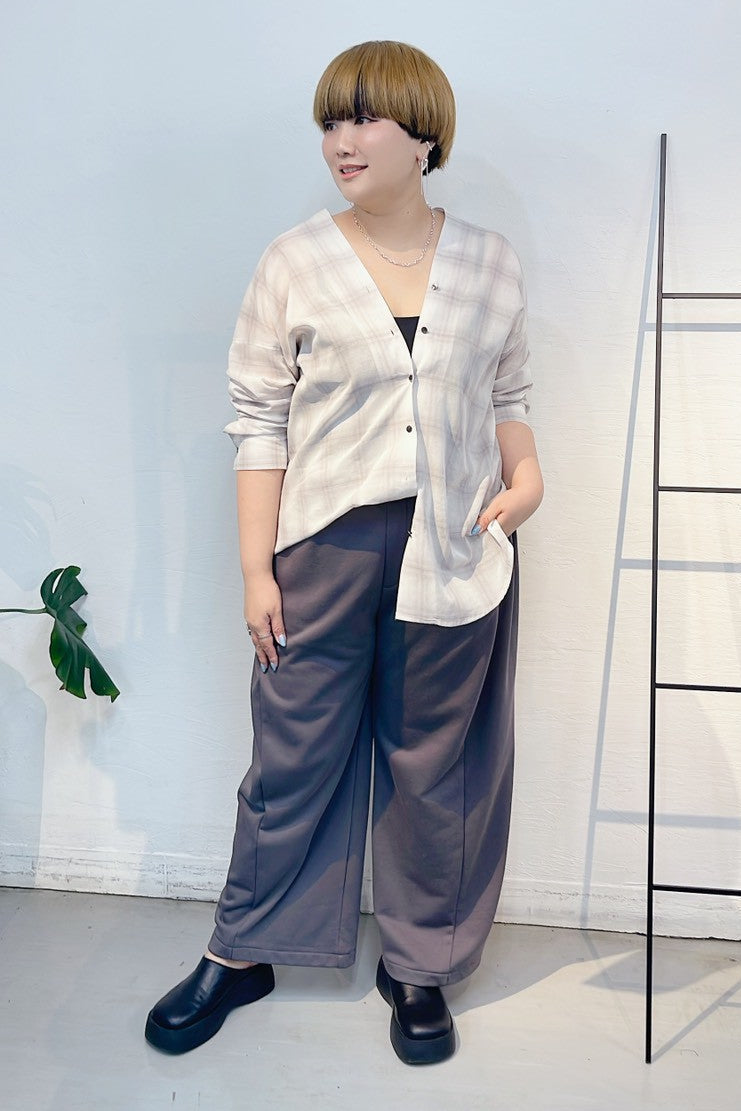 【PASSIONE】オーバーチェックシャツ/36909