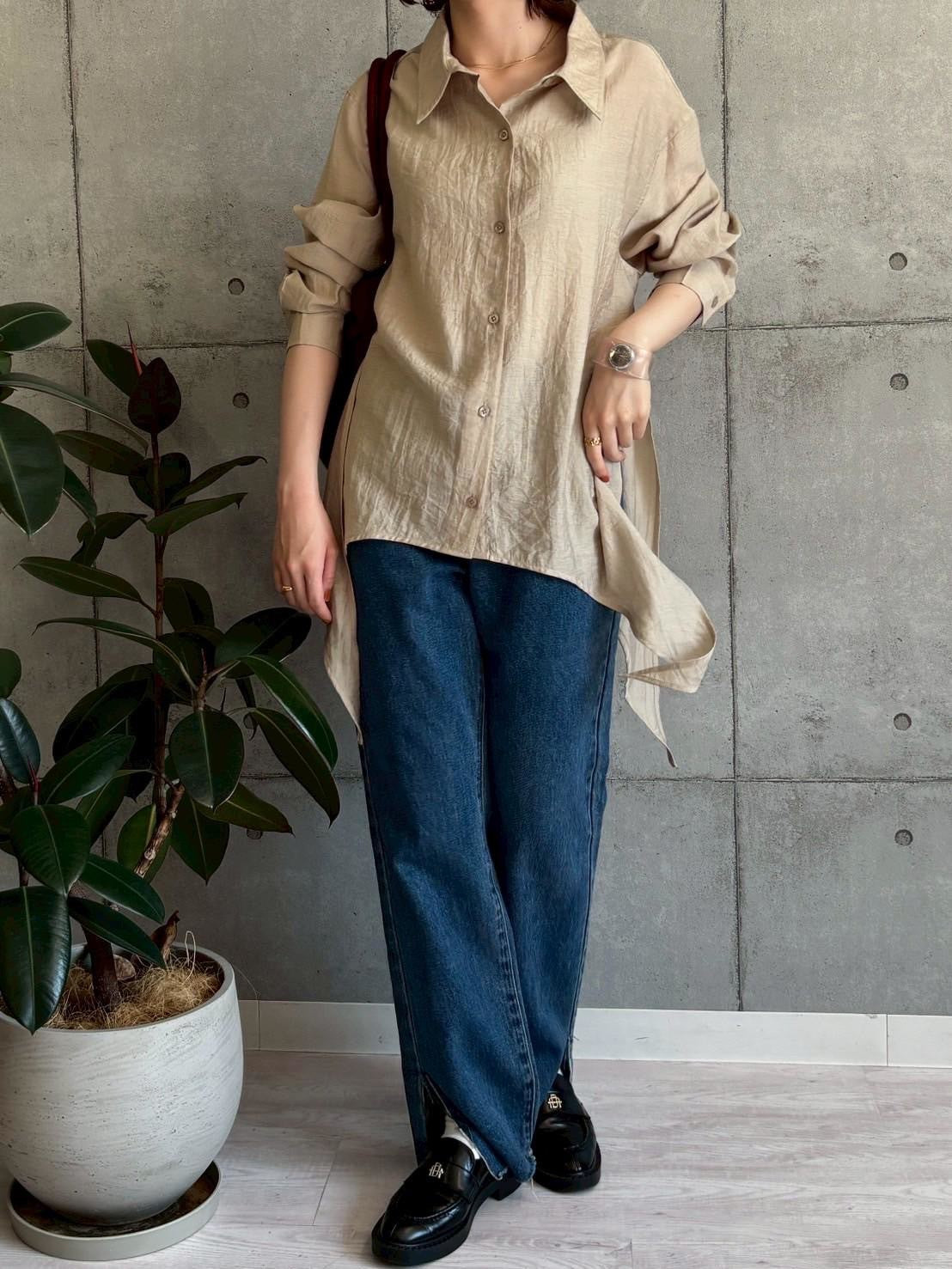 【ROSIEE】裾カーブロングシャツ/R773203