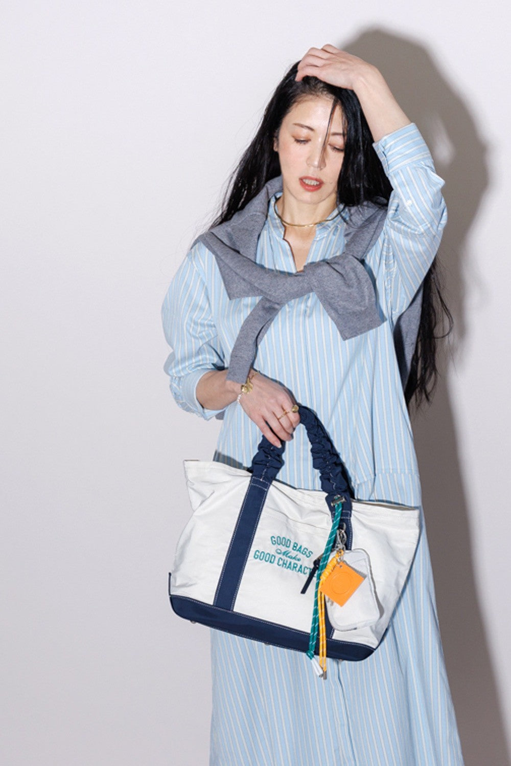 新品タグ付き✳15660円 story. レザーハンドルナイロンポケットバッグ story. | Cour Carre an ONLINE STORE