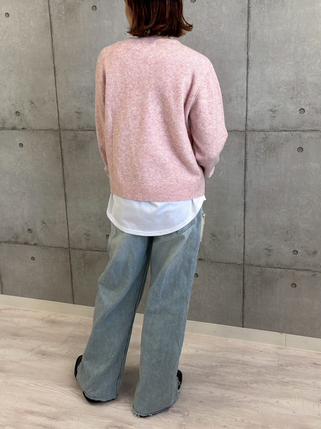 【ROSIEE】手書き風ロゴ刺繡ニット/R791204