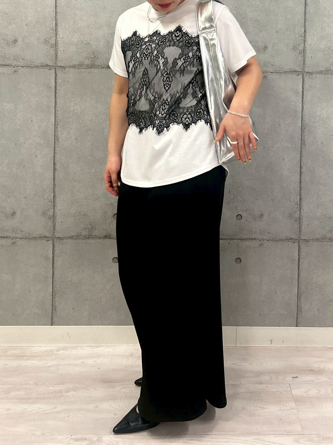 【再入荷】【ROSIEE】レースビスチェ風トップス/R830304