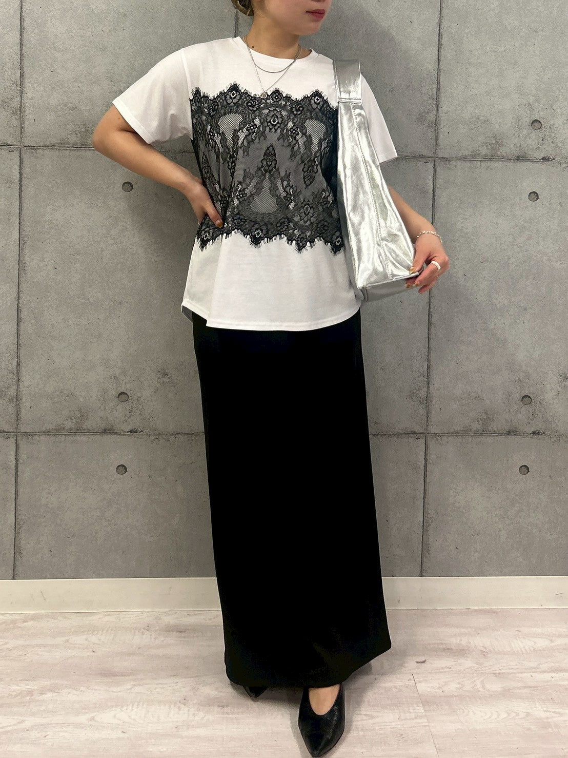 【再入荷】【ROSIEE】レースビスチェ風トップス/R830304