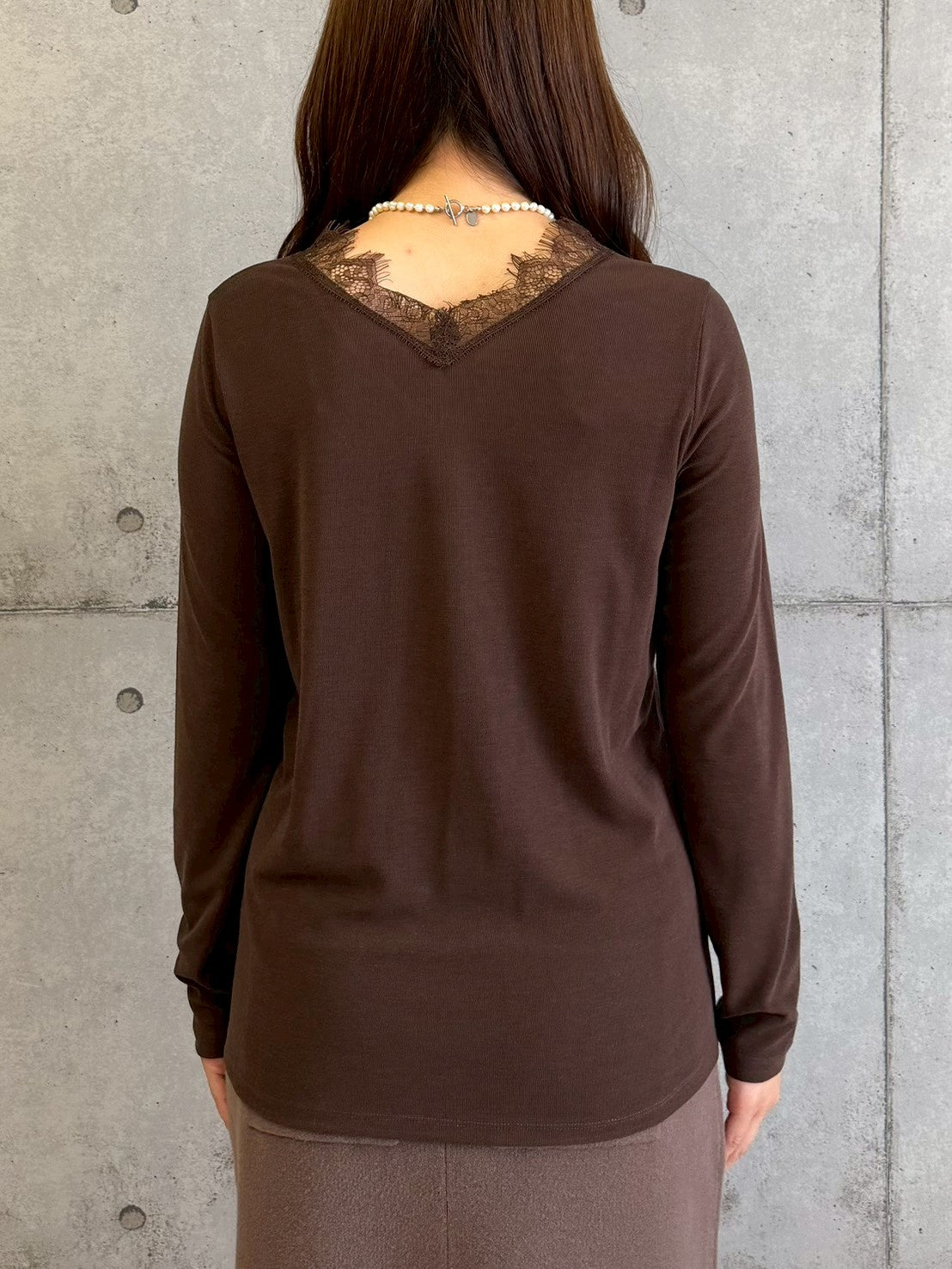 【ROSIEE】衿レースVネックトップス/R870301