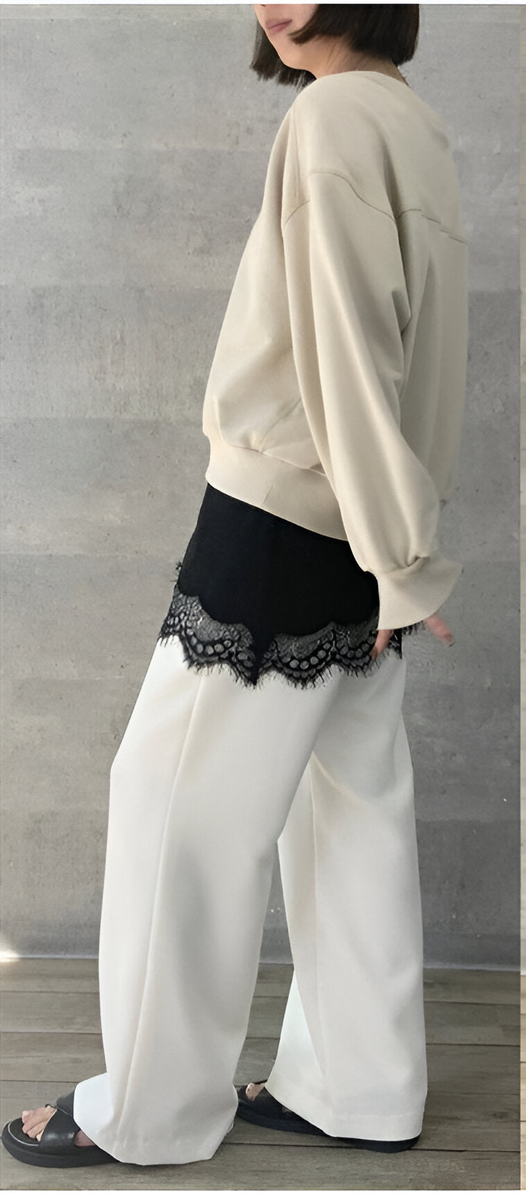 【ANNAKERRY】レースヘムアシメントリーキャミ/85261716