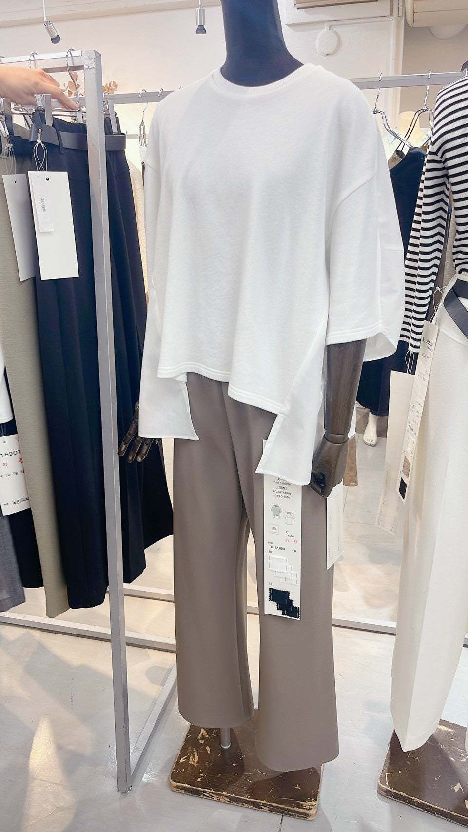 【PASSIONE】デザイン異素材プルオーバー/26933