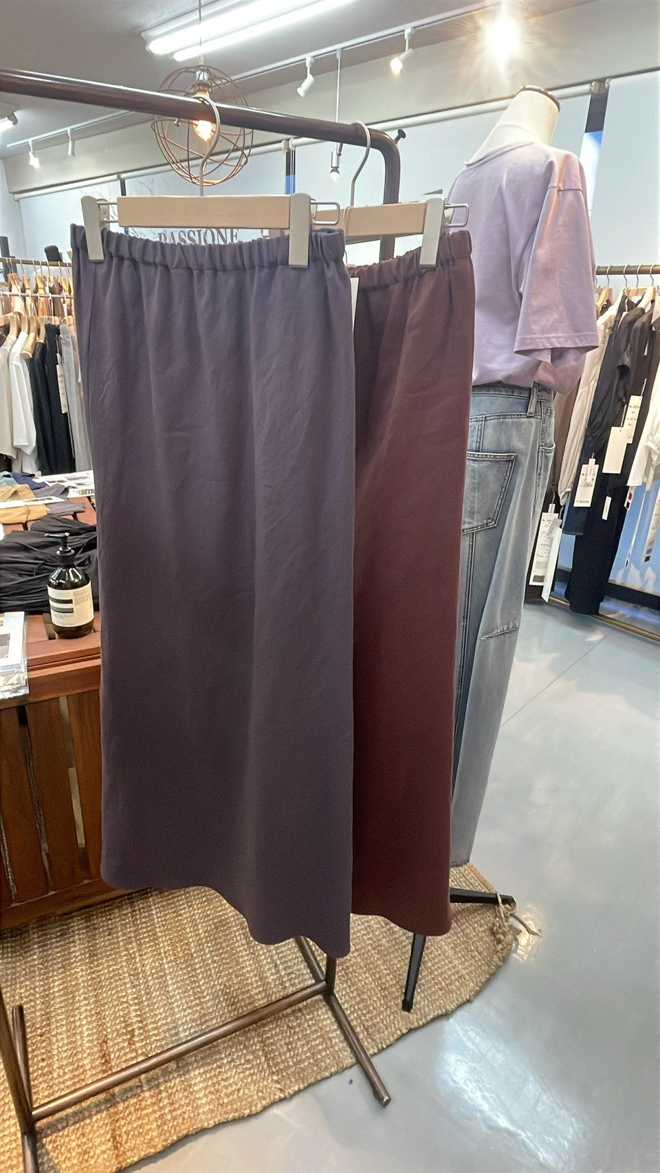 【cafune】リネンレーヨンバイアススカート/25608