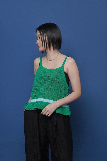 【CYAN TOKYO】ラインピーコックニットキャミ/601460