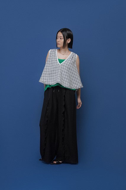 【CYAN TOKYO】フリルラインレイヤーウエストワイド/601482