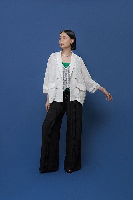 【CYAN TOKYO】フリルラインレイヤーウエストワイド/601482