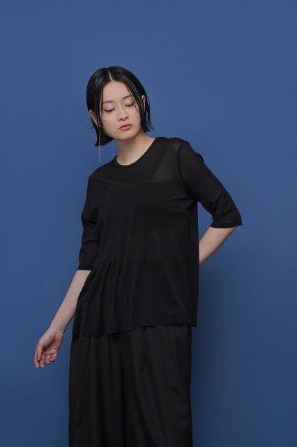 【CYAN TOKYO】アシメギャザーチュールトップス/601462