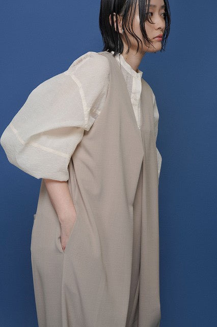 【Liren別注】シアントーキョー　オーバータックサロペット 26SS ブラック CYAN TOKYO】オーバータックサロペット/601472