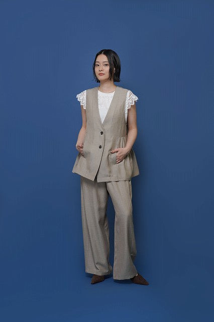 【CYAN TOKYO】サイドアジャストリネンワイド/601470