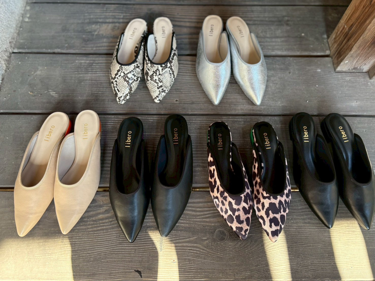 【libero】ヒール配色ミュール/153　15366