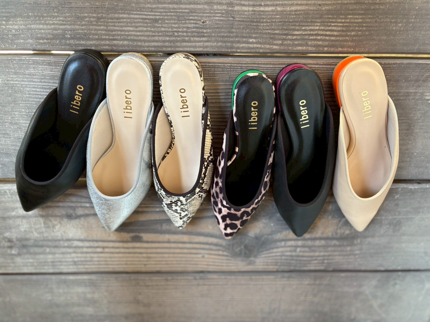 【libero】ヒール配色ミュール/153　15366