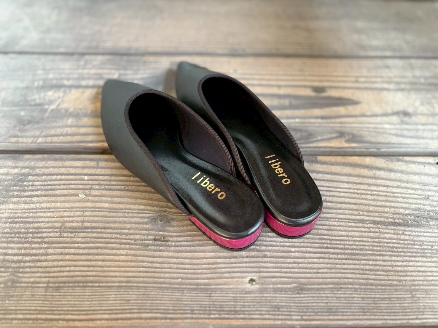 【libero】ヒール配色ミュール/153　15366