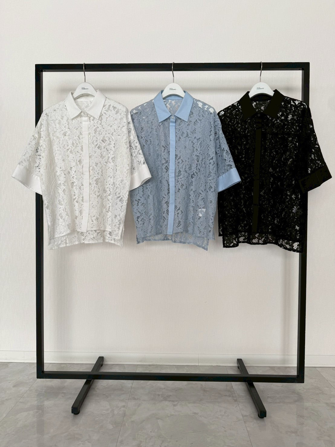 【Ordinary】レースショートスリーブブラウス/BO26-526B