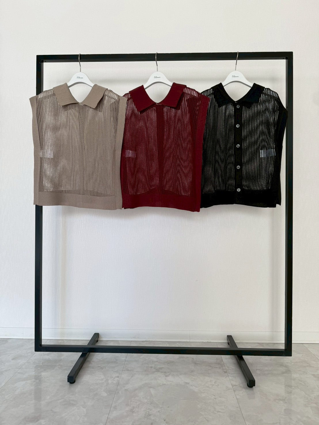 【Ordinary】カラーメッシュニットスリーブレストップ/BO26-518N