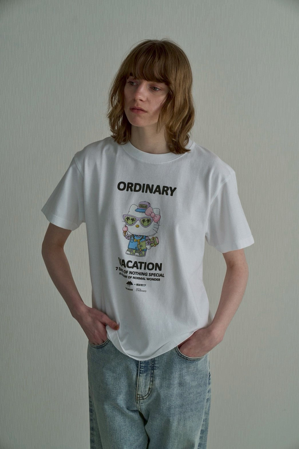 【Ordinary】Ordinaryミーツスリーアーティストコラボレーションズ キティTシャツキッズ/BO26-540T