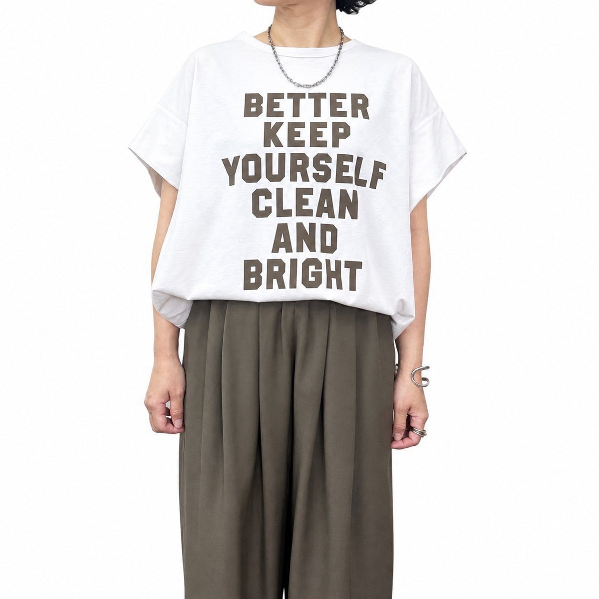 【siro de labonte】メッセージタックTシャツ/R713222