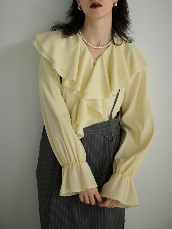 【Mewl】ラッフルブラウス/M254-13045