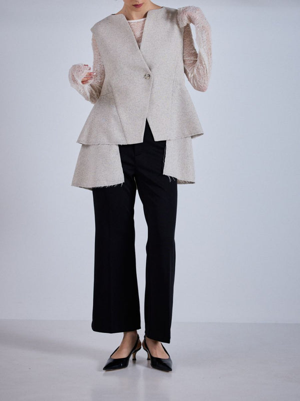 【Mewl】ジョーゼットフレアパンツ/M254-33051