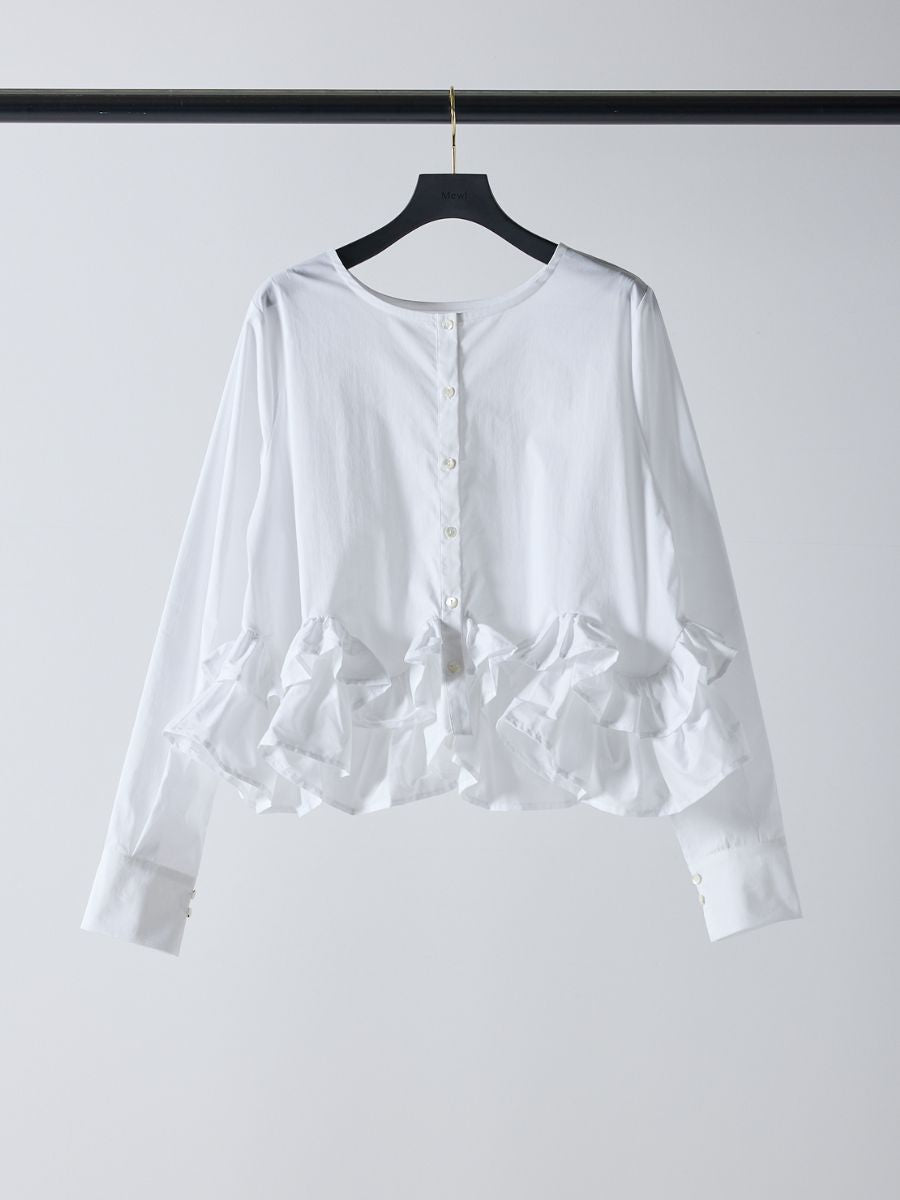 【Mewl】ペプラムフリル2WAYブラウス/M261-13005