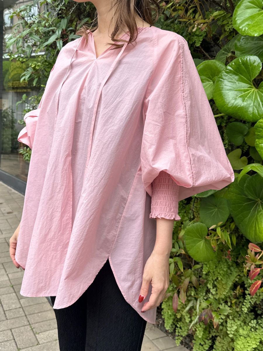 【Mewl】シャーリングカフスチュニックシャツ/M261-13006