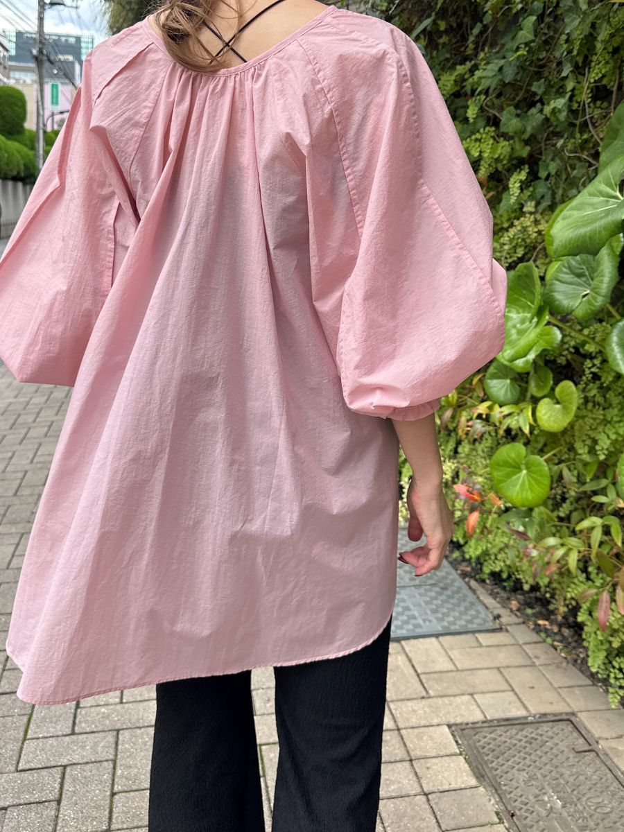 【Mewl】シャーリングカフスチュニックシャツ/M261-13006