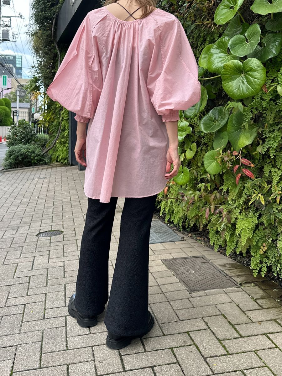 【Mewl】シャーリングカフスチュニックシャツ/M261-13006