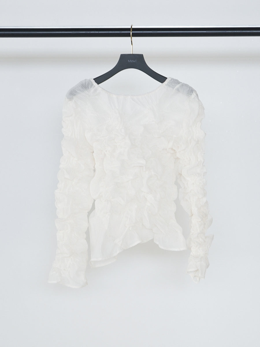 【Mewl】シャーリングトップス/M261-13031