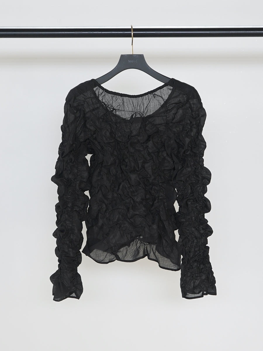 【Mewl】シャーリングトップス/M261-13031