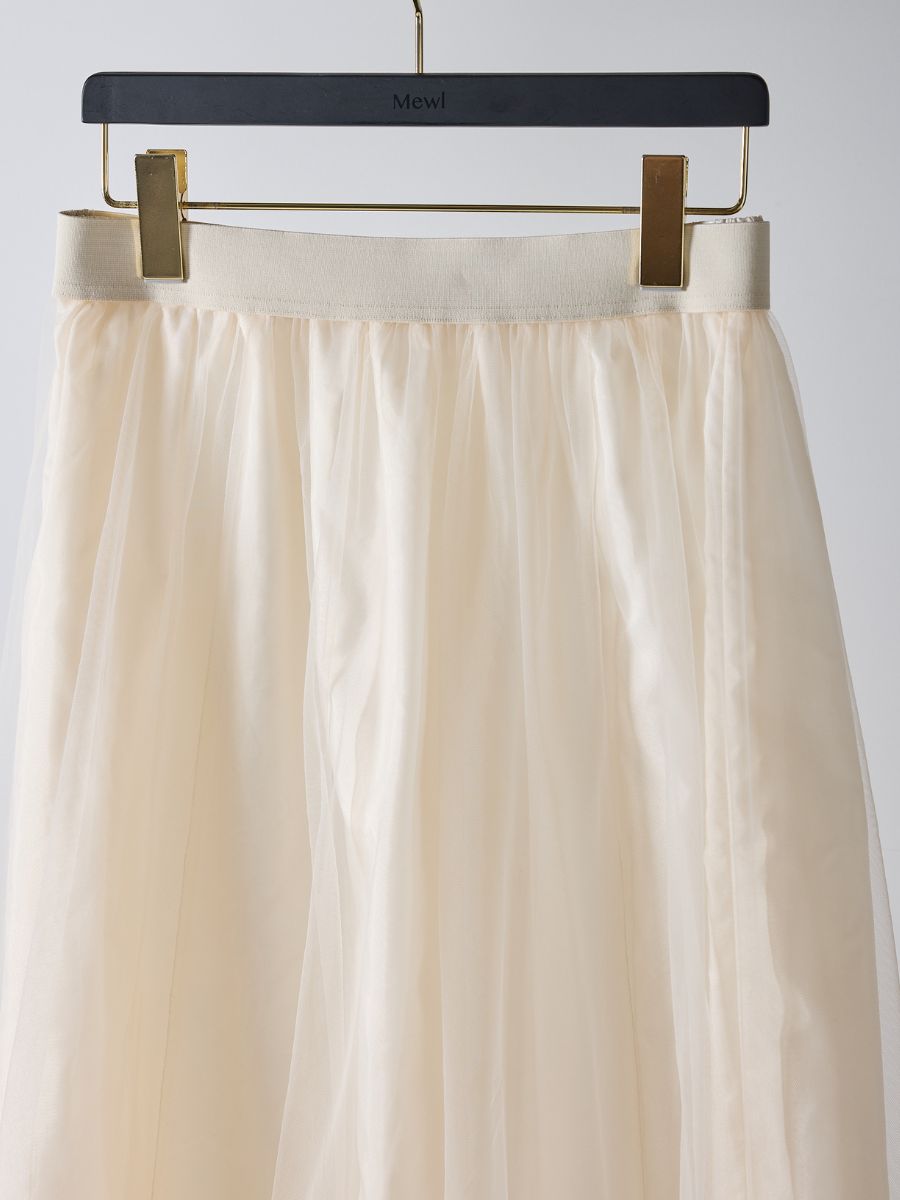 【Mewl】チュールティアードスカート/M261-23004