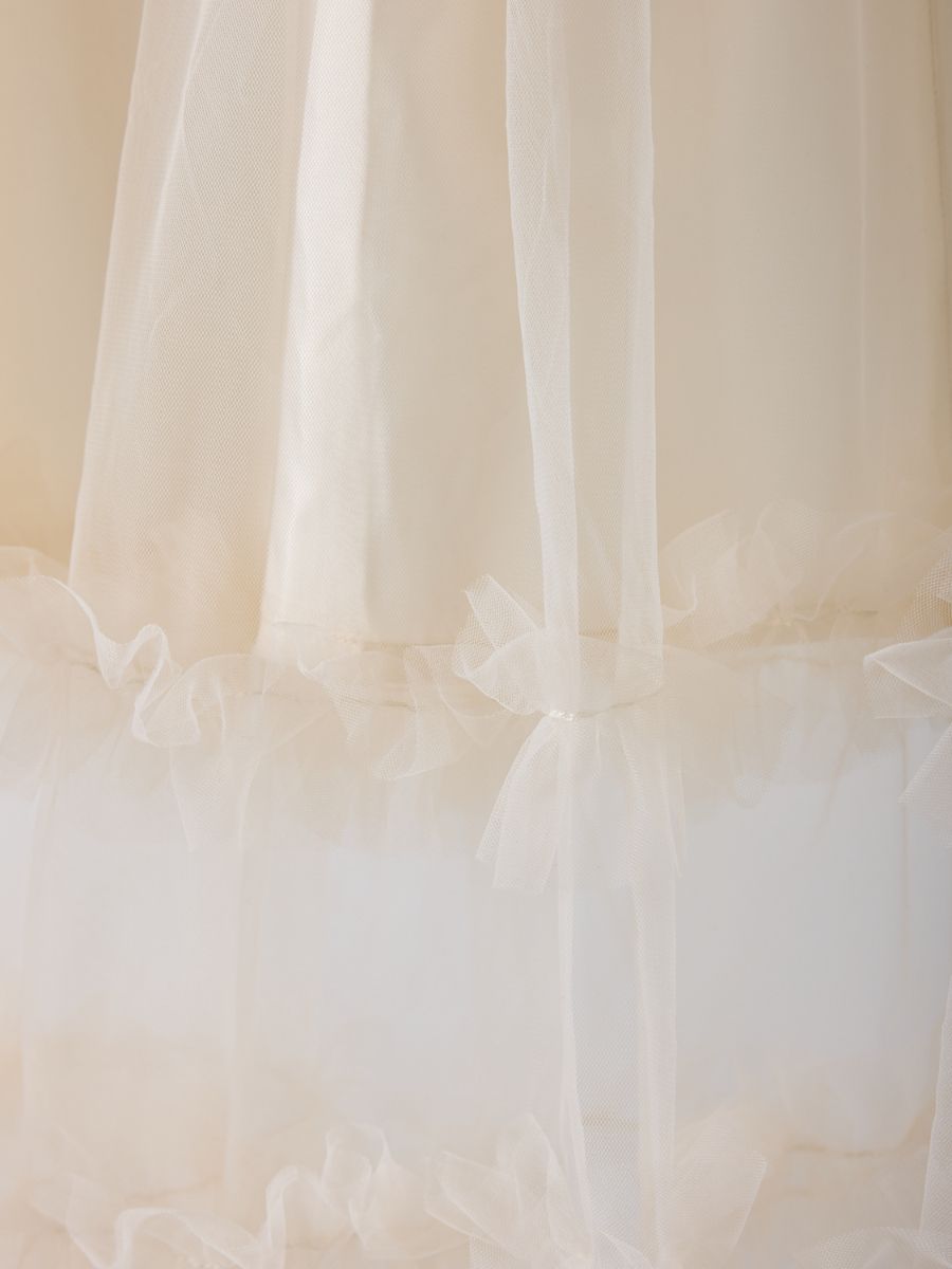 【Mewl】チュールティアードスカート/M261-23004