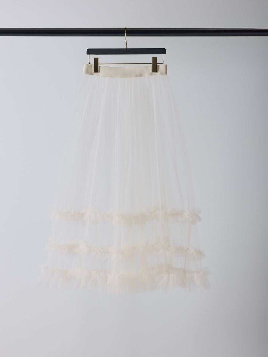 【Mewl】チュールティアードスカート/M261-23004