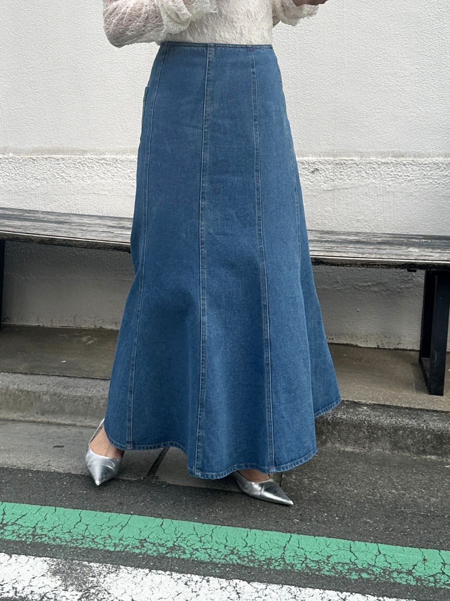 【Mewl】デニムマーメイドスカート/M261-23018