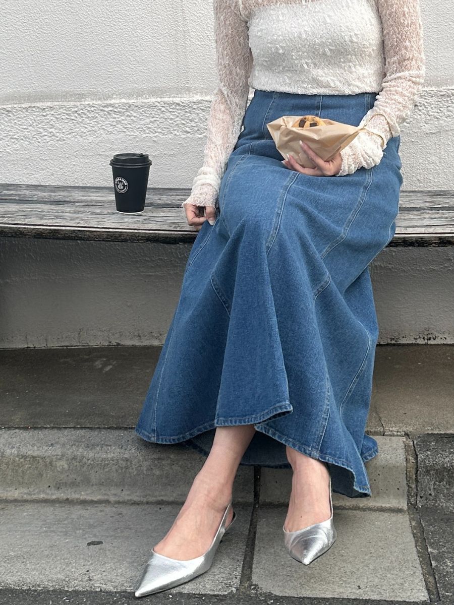 【Mewl】デニムマーメイドスカート/M261-23018