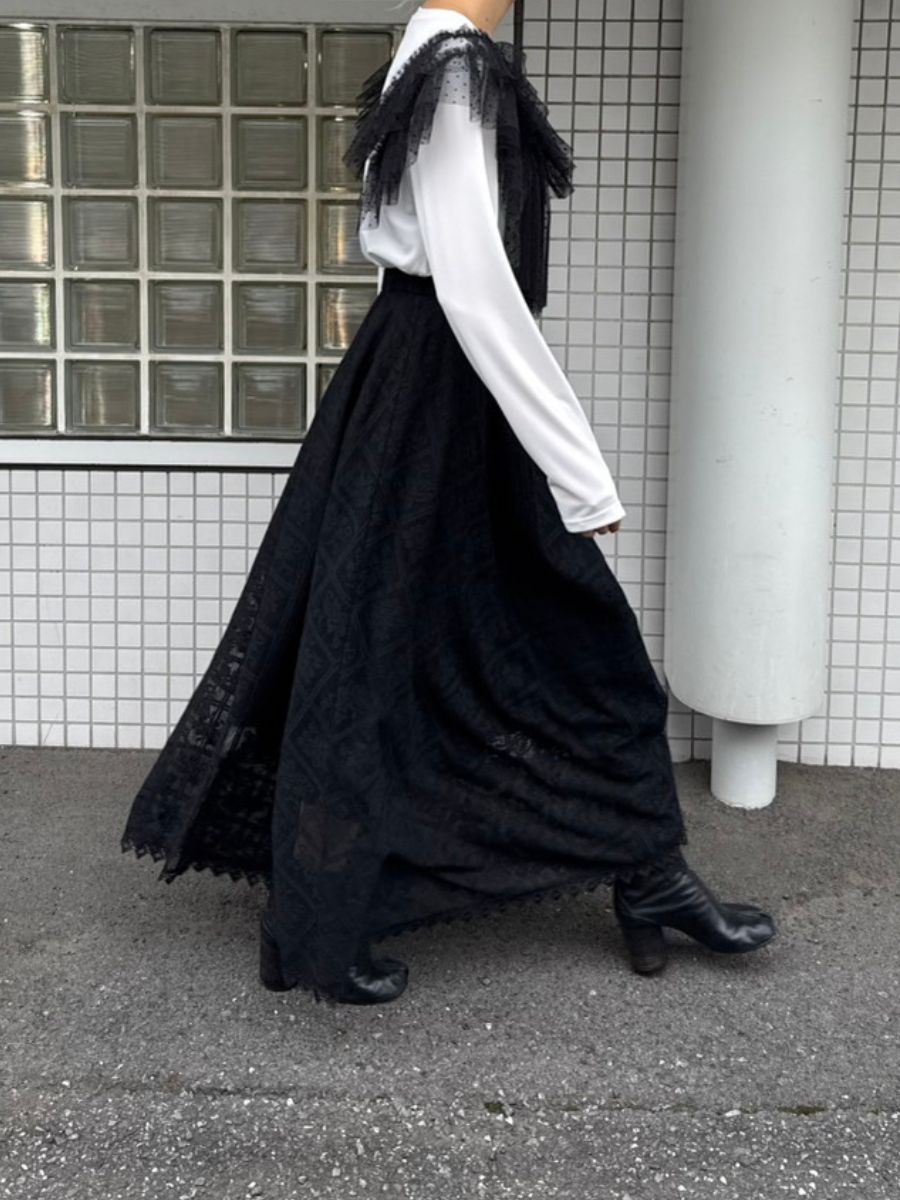 【Mewl】レースサーキュラースカート/M261-23019