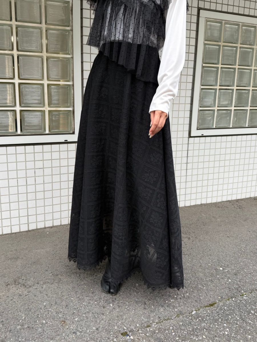 【Mewl】レースサーキュラースカート/M261-23019