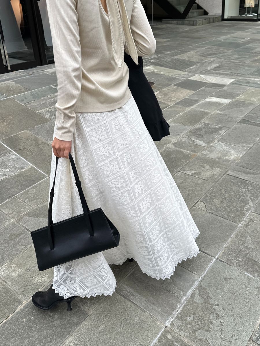 【Mewl】レースサーキュラースカート/M261-23019