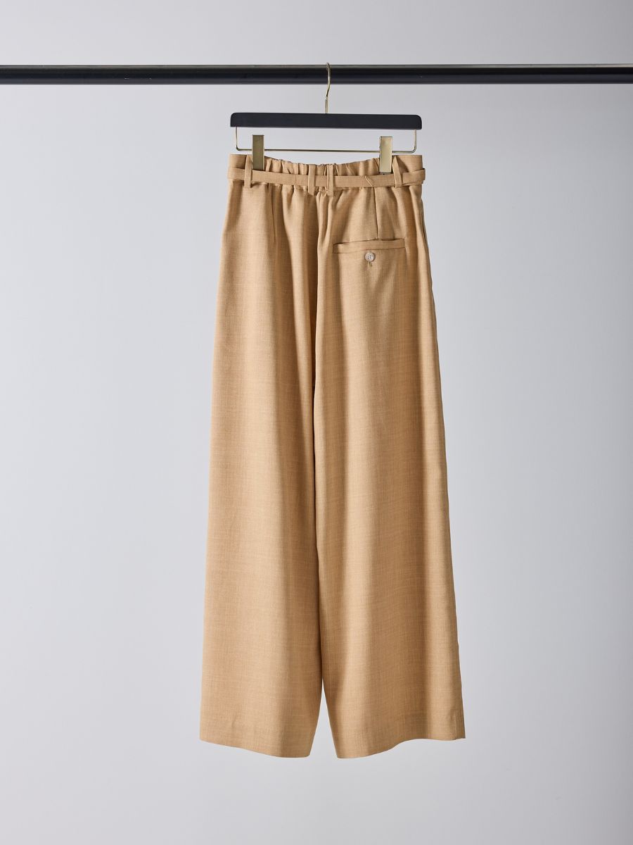 【Mewl】ベルト付きタックワイドパンツ/M261-33003