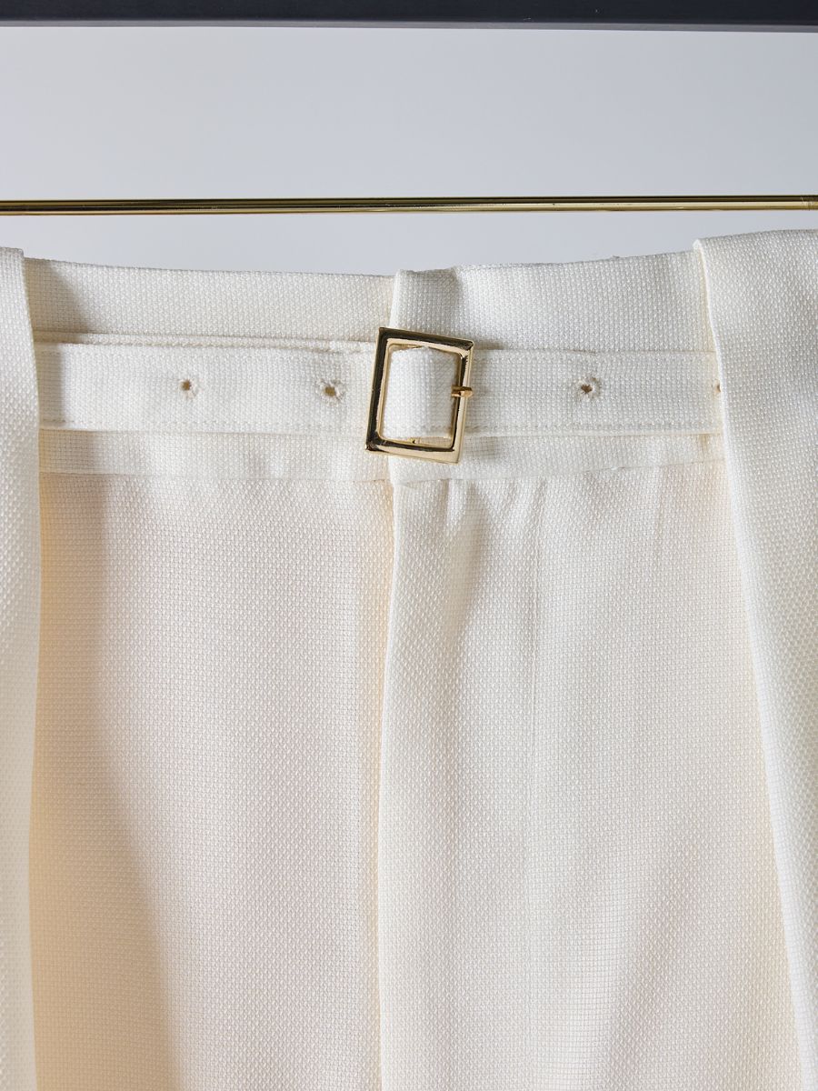 【Mewl】ベルト付きタックワイドパンツ/M261-33003