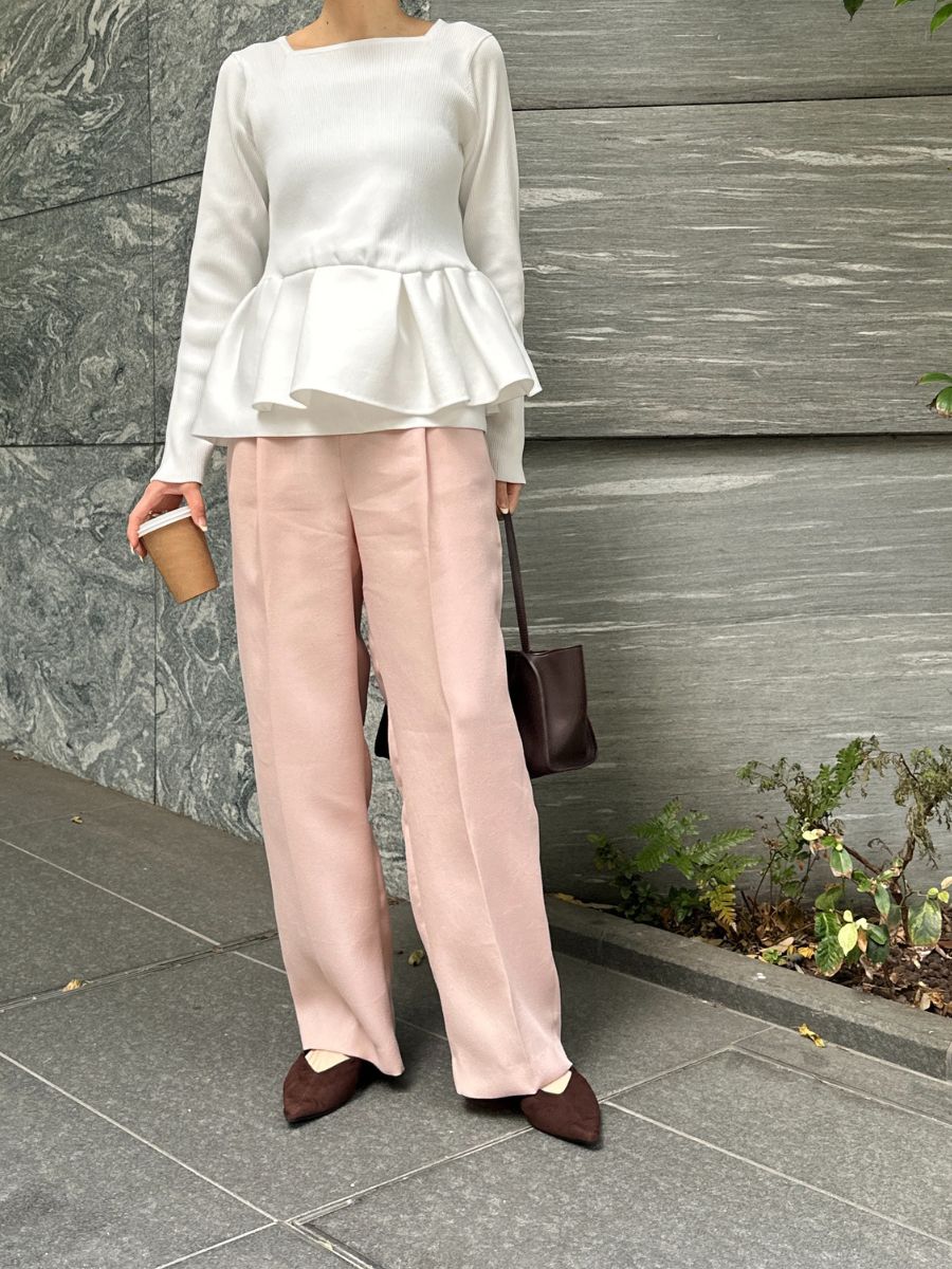 【Mewl】リネンライクストレートパンツ/M261-33016