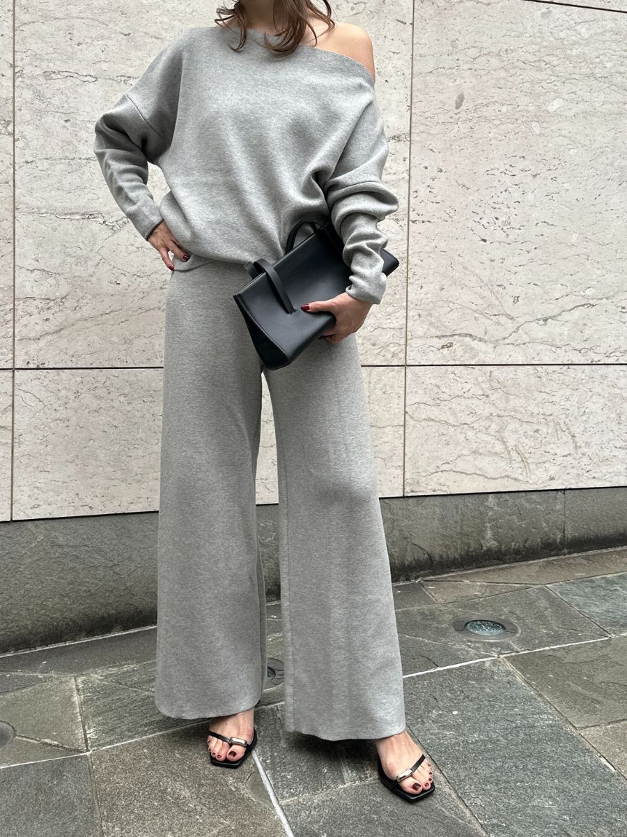 【Mewl】スウェットライクニットパンツ/M261-33026