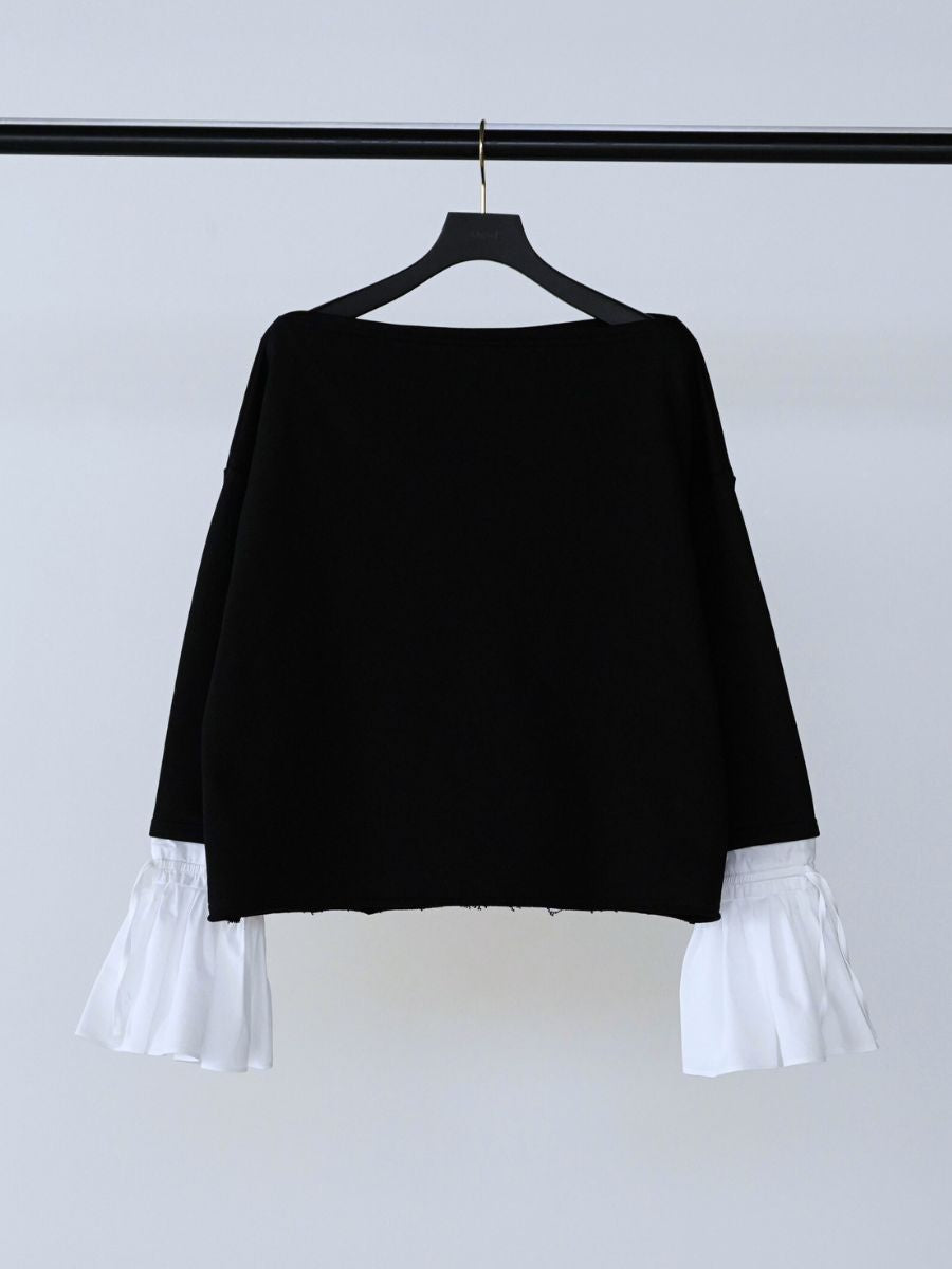 【Mewl】オフショルシャツスリーブスウェット/M261-83011