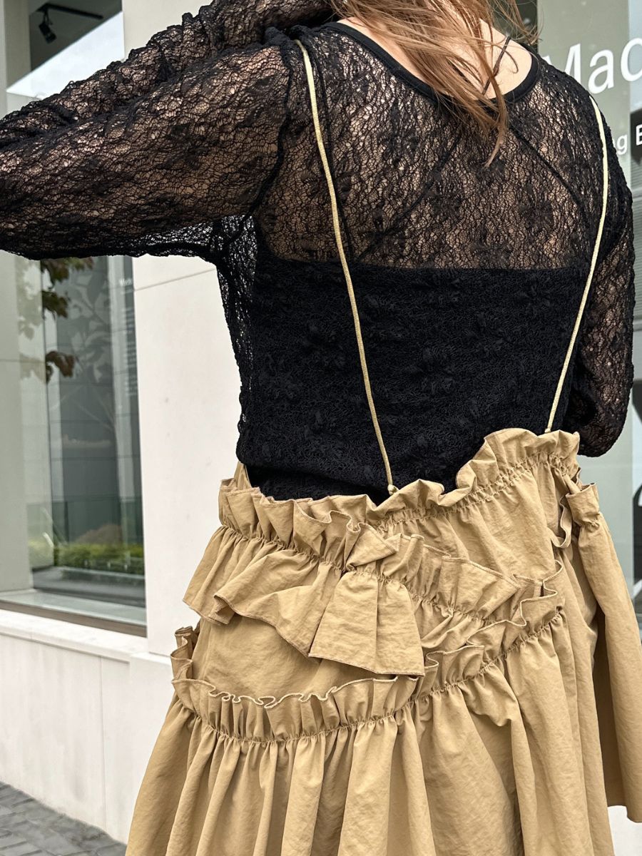 【Mewl】レースボートネックトップス/M261-83021