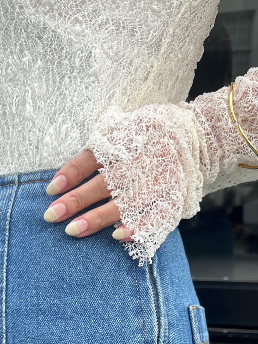 【Mewl】レースボートネックトップス/M261-83021