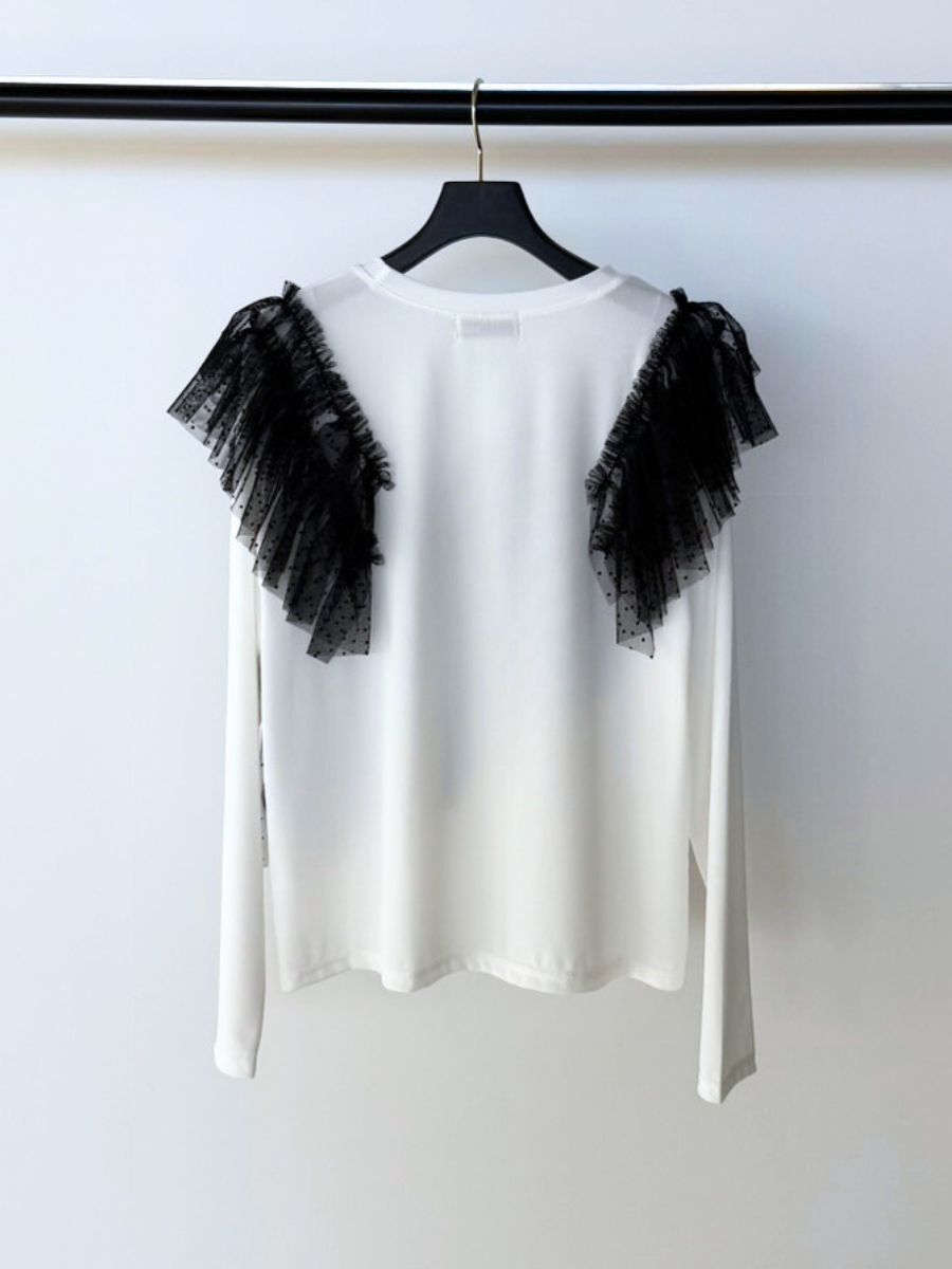 【Mewl】ドットチュールドッキングトップス/M261-83029